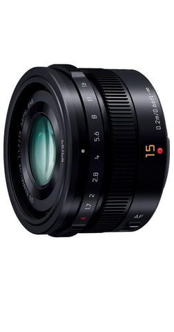 パナソニック 単焦点 広角レンズ マイクロフォーサーズ用 ライカ DG SUMMILUX 15mm/F1.7 ASPH. ブラック H-X015-K
