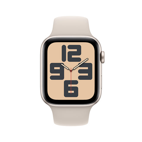 Apple Watch SE (GPS + 蜂窝网络) 44 毫米星光色铝金属表壳 星光色运动型表带 - M/L健康生活的好拍档，非它莫属。