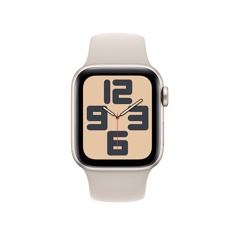 Apple Watch SE (GPS + 蜂窝网络) 40 毫米星光色铝金属表壳 星光色运动型表带 - M/L健康生活的好拍档，非它莫属。
